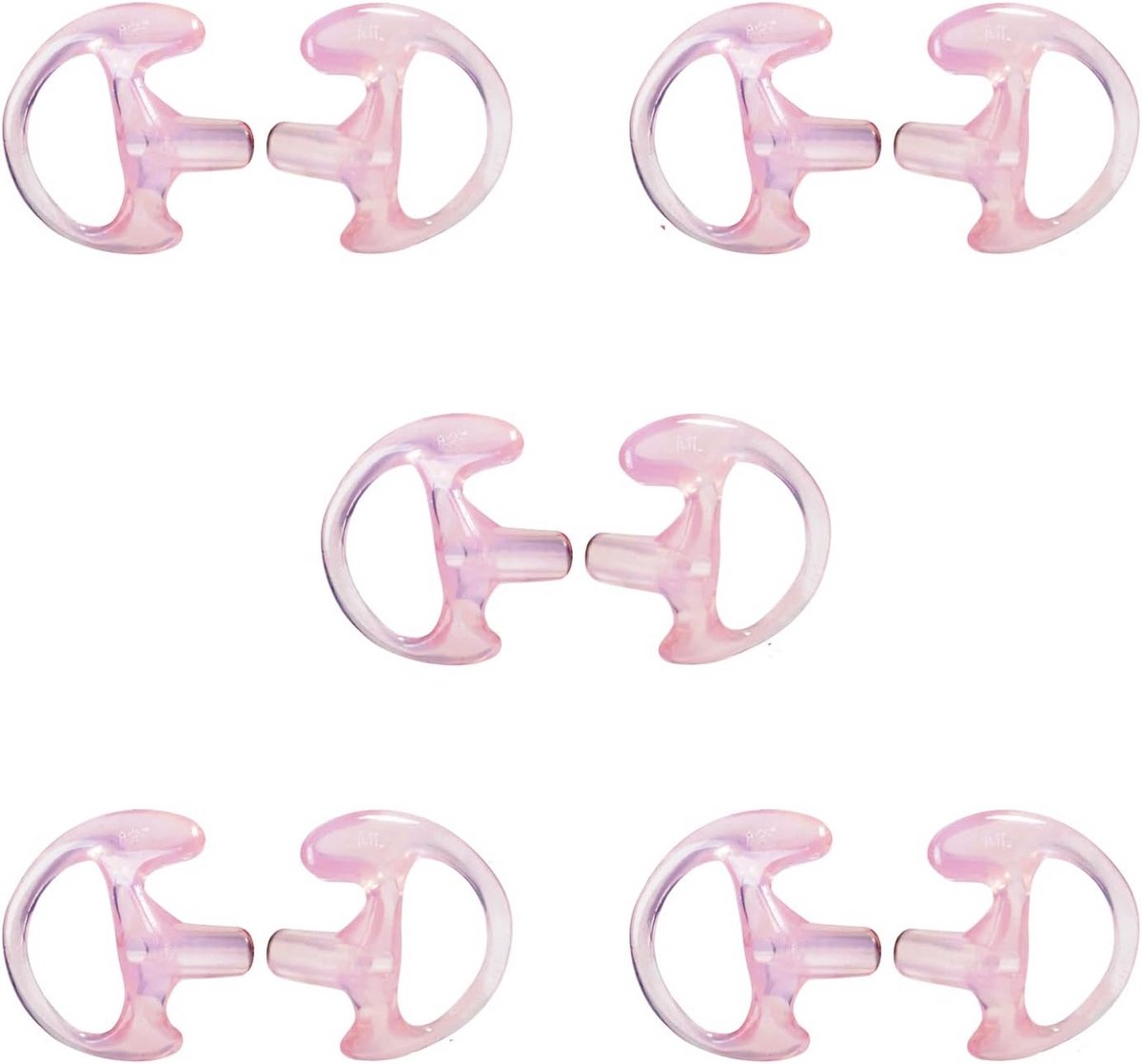 5 Paar Zachte Earmould Oordopjes voor Luchtspiro Oortelefoon Akoestische Headset Walkie Talkie