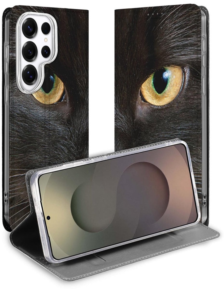 Standcase Hoesje voor Samsung Galaxy S26 Ultra Bookcase Zwarte Kat