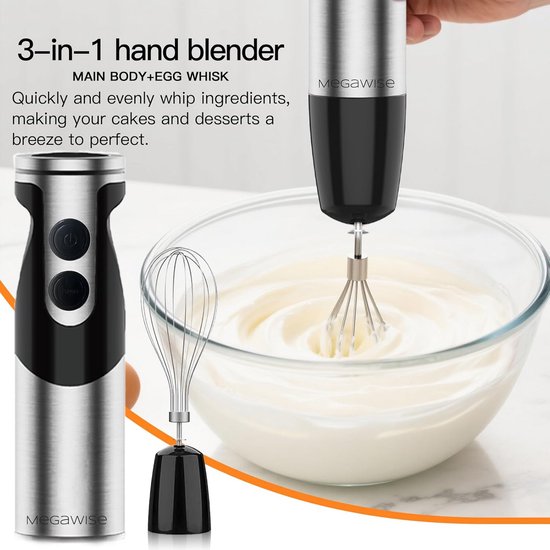Krachtige Staafmixer Set Zwart 3-in-1 Keukenapparaat — afbeelding 2