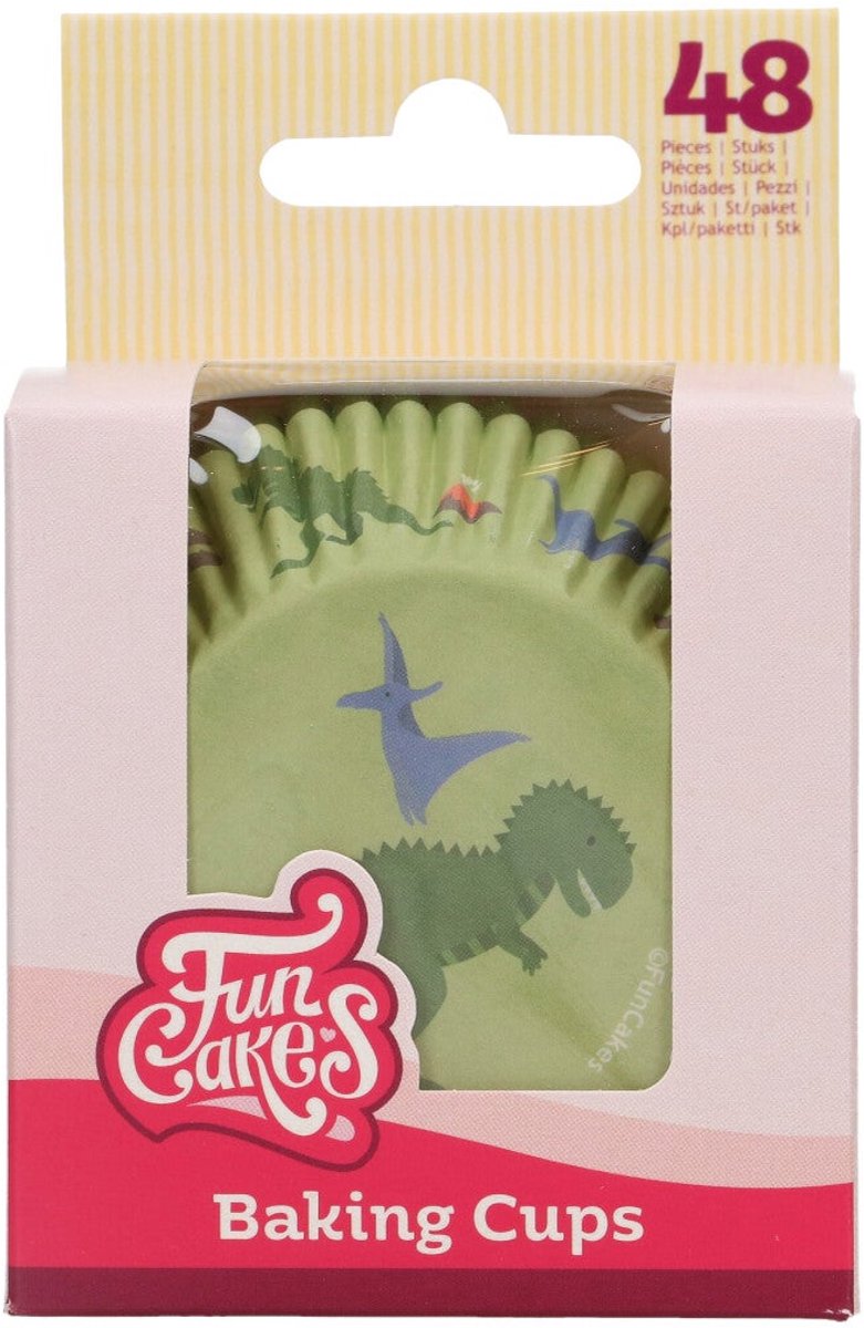 FunCakes Baking Cups - Dino - 48 Stuks - Cupcake Vormpjes Papier