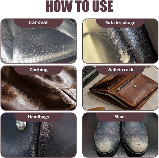 6-Delige Reparatieset voor Leder en Kunstleer Auto en Meubels — afbeelding 5