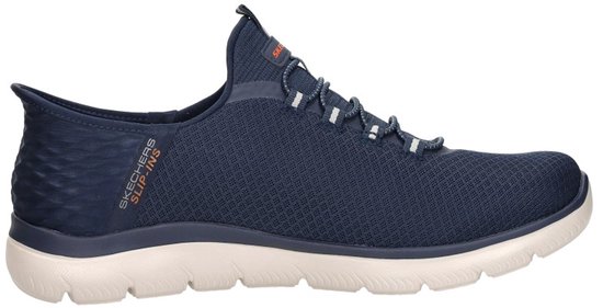 Baskets Skechers Slip-ins Wide Fit pour homme, bleues - Pointure 42 - Confort Extra - Mousse à mémoire de forme