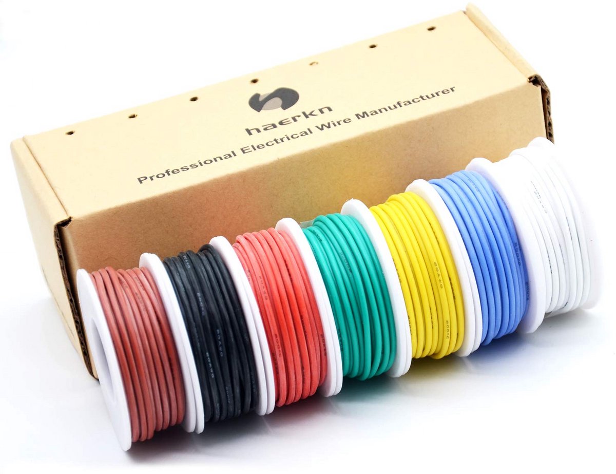 Elektrische Draadkabel 0,35 mm² 22 AWG Solide Flexibel Koperdraad 7 Kleuren