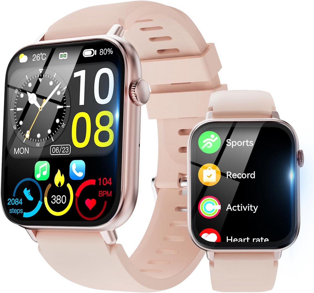 Smartwatch met Bellen, Touchscreen & 112 Sportmodi - Waterdicht voor Dames en Heren