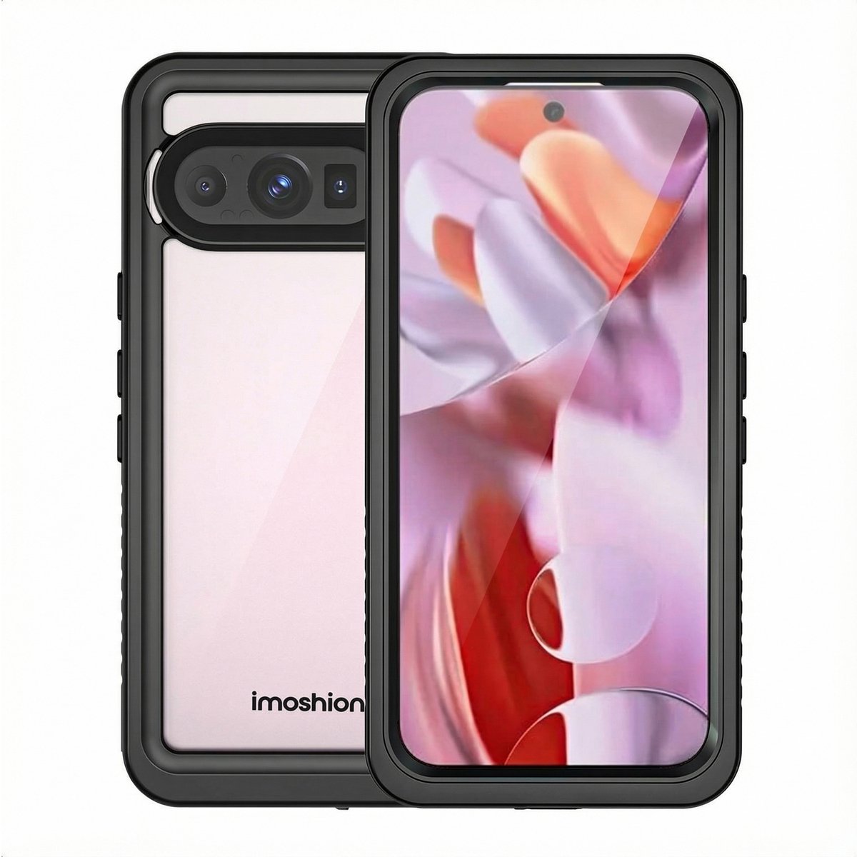 imoshion Hoesje - Geschikt voor Google Pixel 9 Pro - Waterproof 360 case - Zwart
