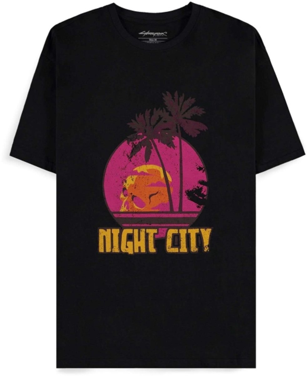 Cyberpunk 2077 - Welcome to Night City Unisex Tshirt - L - Zwart