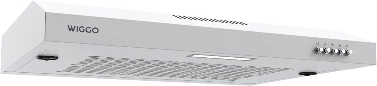 Wiggo WE-D630V(W) – Onderbouw Afzuigkap 60 cm – Wit – 200 m³/h – Knoppenbediening – LED Verlichting – Energieklasse D – 5 jaar garantie