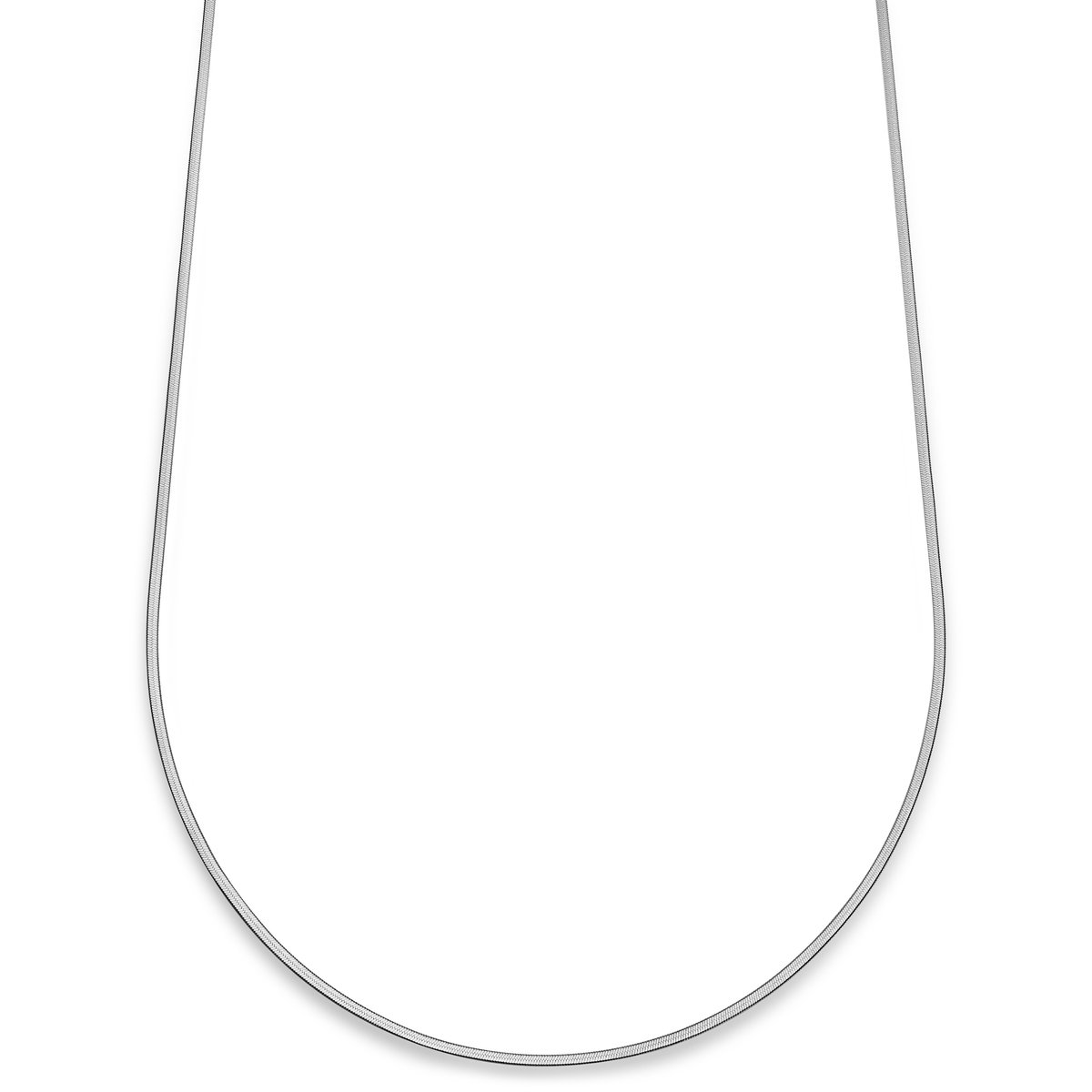 Argentia | 925s | 2 mm Gerhodineerde Sterling Zilveren Ketting met Visgraatschakels