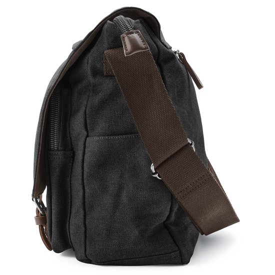 Sacoche en toile gris foncé