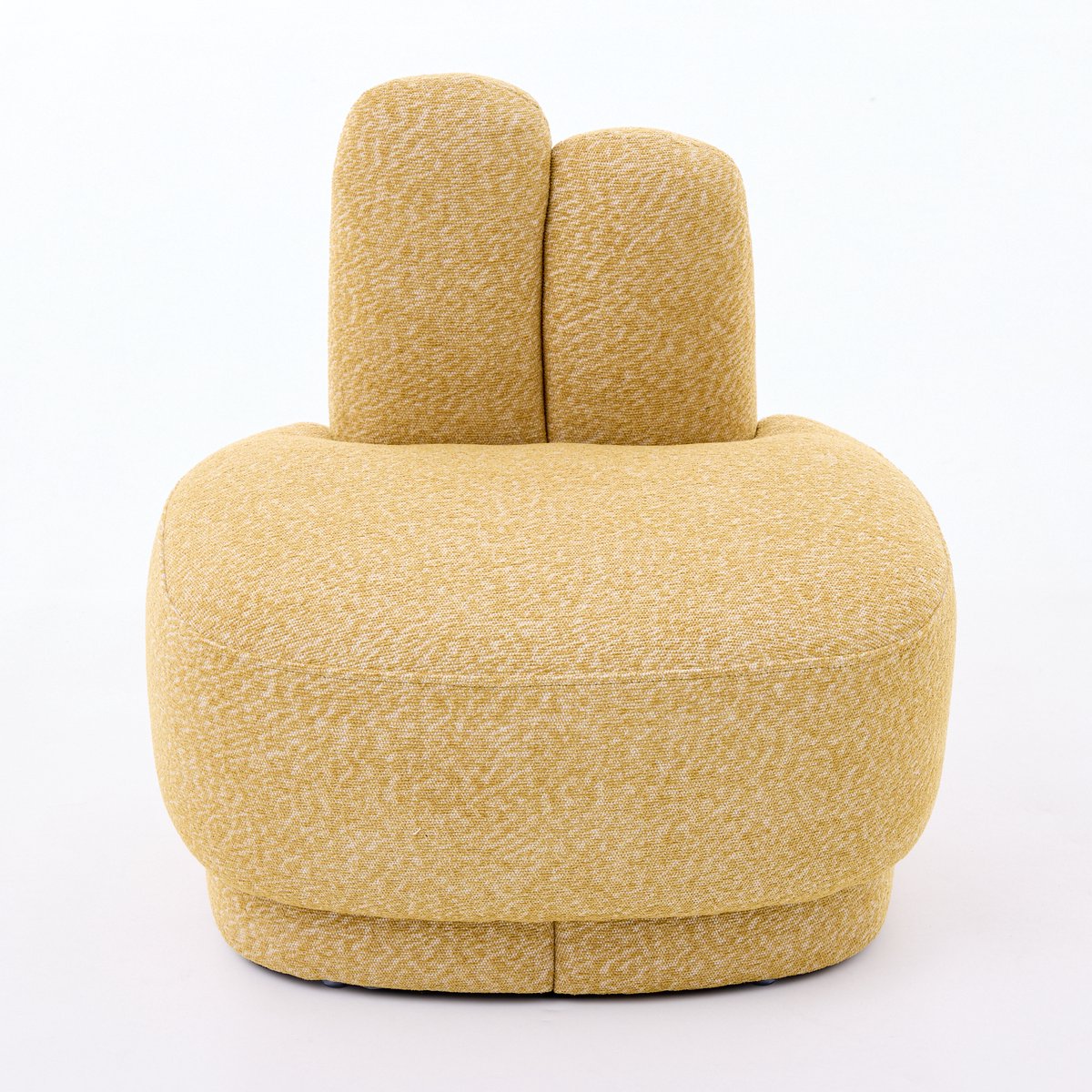 Knuffel Bunny Oren Pouf / Voetenbank - Zacht Fluweel & Dik Gevuld - Geel & Schattig Design - Geschikt voor Kinderkamer