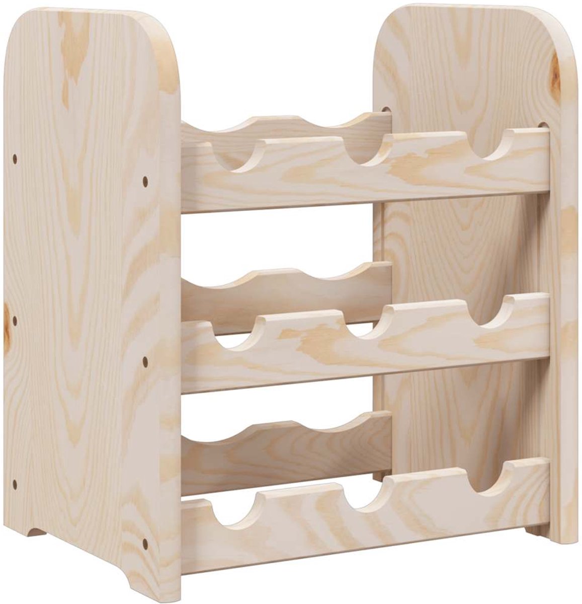 vidaXL - Wijnrek - 33x25x37 - cm - massief - grenenhout