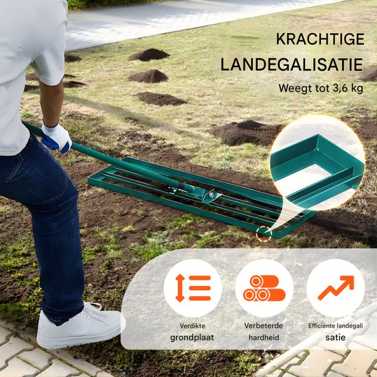 Gazonrakel - Nivellering hark - Gazonhark - Voor Tuin, Golf & Boerderij - 25,4 × 76,2 cm van Merkloos	 — afbeelding 4