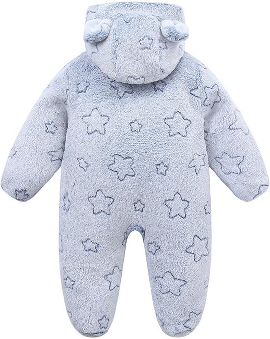 Warme Fleece Babypyjama Romper met Capuchon en Voetjes voor Pasgeboren Jongens en Meisjes (0-12 maanden) — afbeelding 2