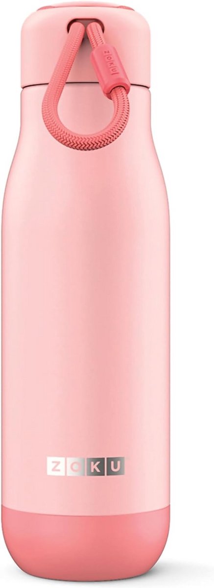 Isoleerfles Roze 0.5L RVS Drinkfles Warmhoudtijd Koudhouder