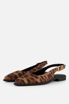 Tamaris Slingbacks bruin Panterprint Leer - Dames - Maat 39