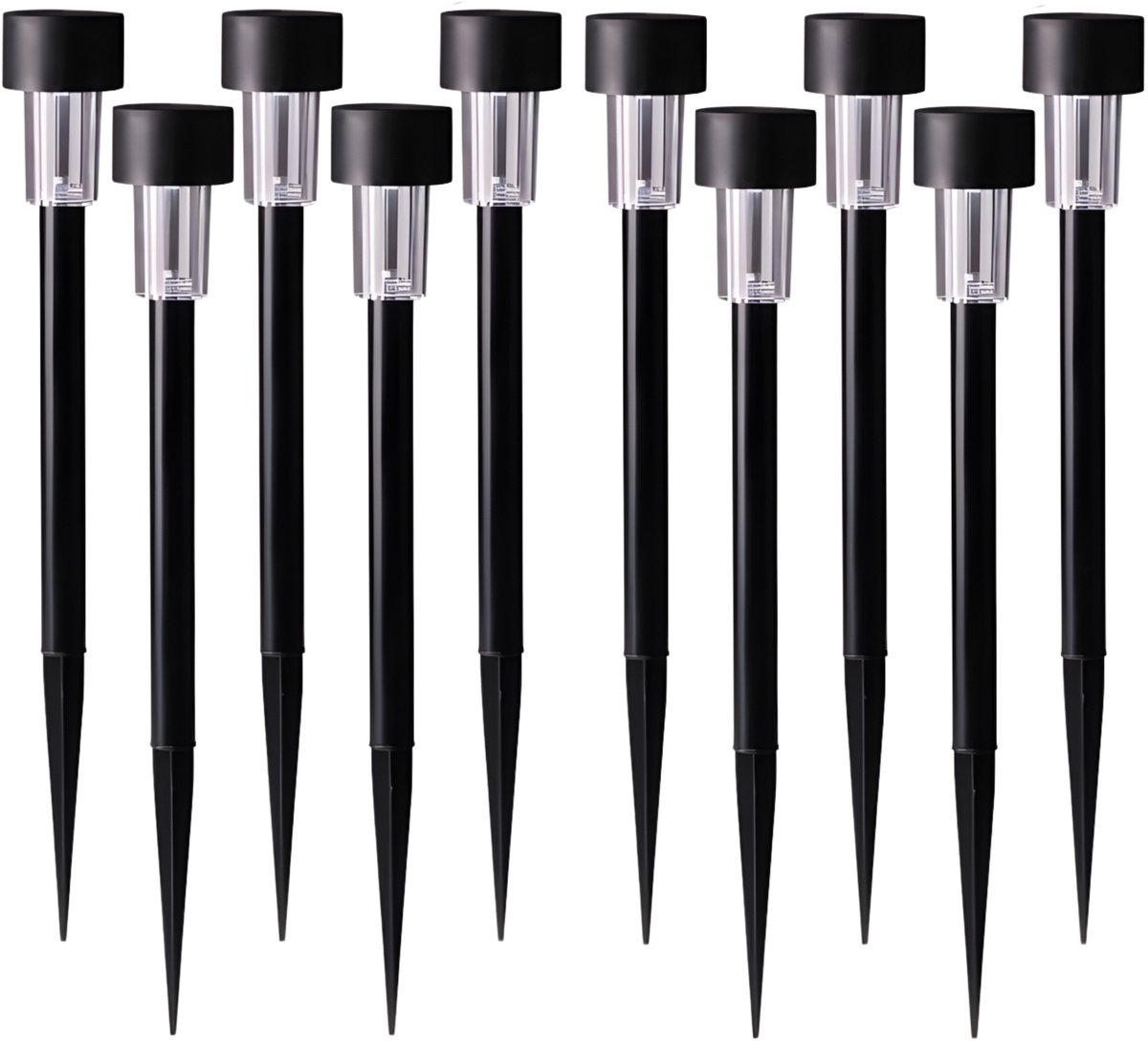 Sunnydays Tuinlampen / prikspot Mood - zwart - 20x stuks - kunststof - waterbestendig - 37 cm