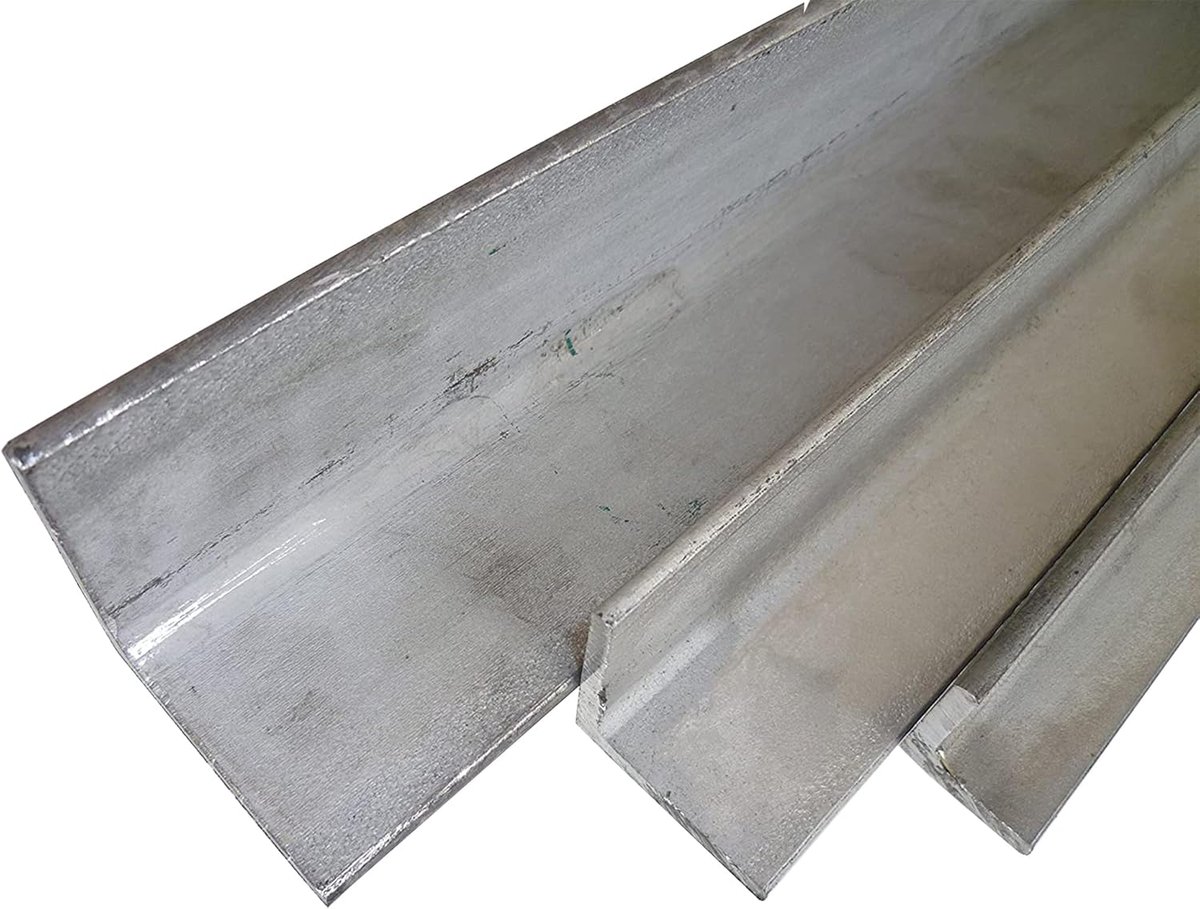 Roestvrijstalen Hoekprofiel - L-profiel Metaal - Constructie Versterking - Duurzaam V2A Materiaal - 1000x50x50mm 5mm dik - Zilverkleurig