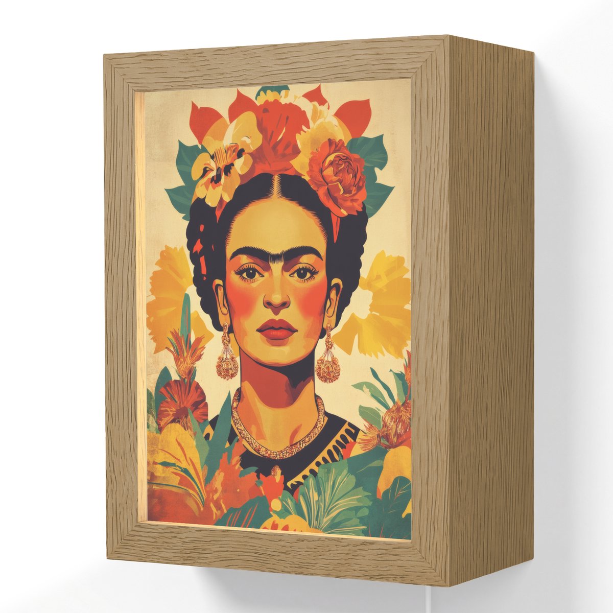Wandlamp 15x20 cm - Oplaadbaar - Vrouwelijk - Bloemen - Sieraden - Wandlampen binnen woonk