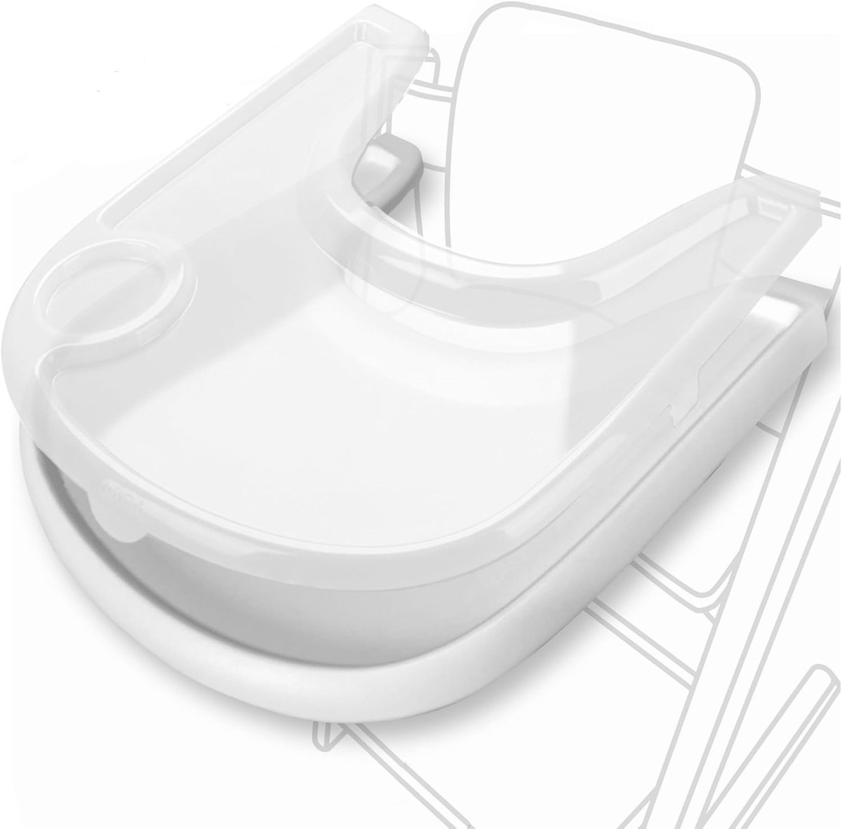 Kinderstoel Dienblad Set - Reserve Bblad Hoes - Hygiënisch Eten - Zuignap Blokkerend Oppervlak - 40.5 x 43 cm