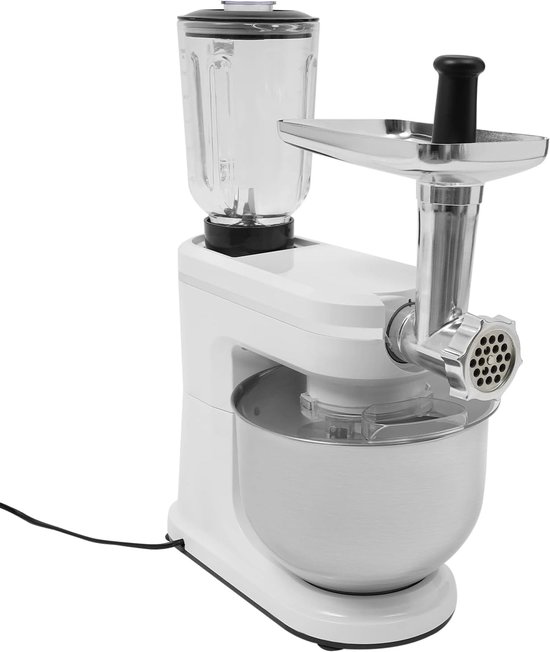 Keukenmachine - Keukenapparaat - Bakken en Mixen - 3-in-1 Multifunctioneel - 6L Kom - Wit van Merkloos — afbeelding 4