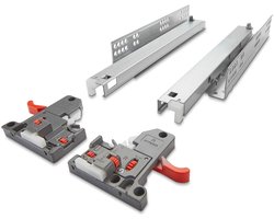 SOTECH 1 paar volledig uitschuifbare houten laden UV2-30-K3D-L450-SC FullSlide 3D-verstelling 450 mm SoftClose Draagvermogen tot 30 kg