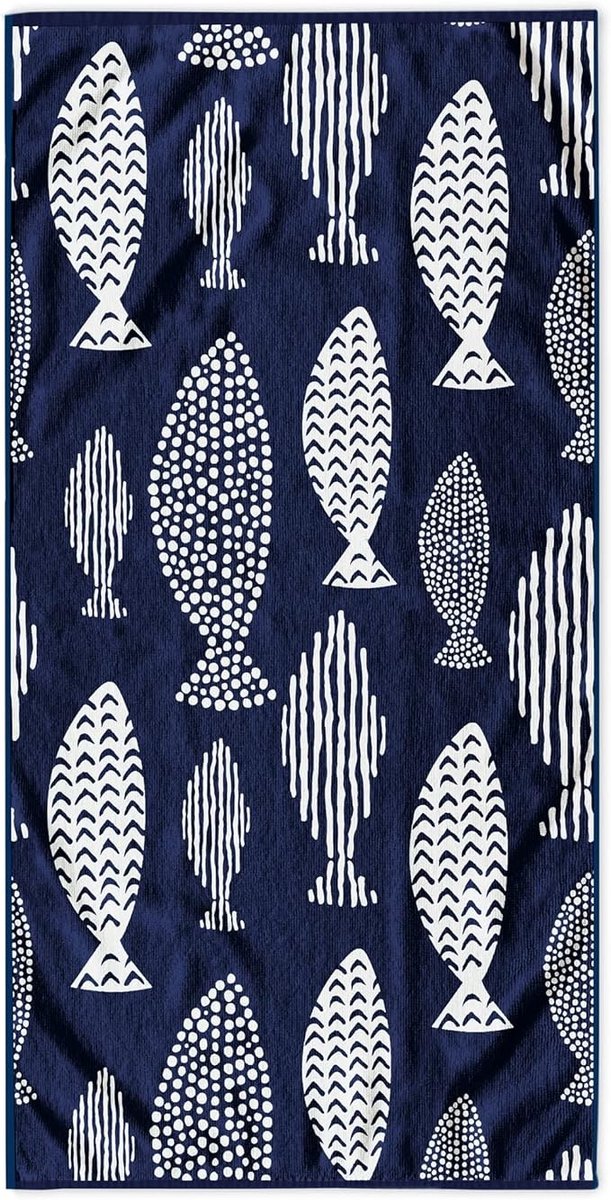 Groot strandlaken 90x180 cm - Zacht badstof velours - Absorberend en sneldrogend