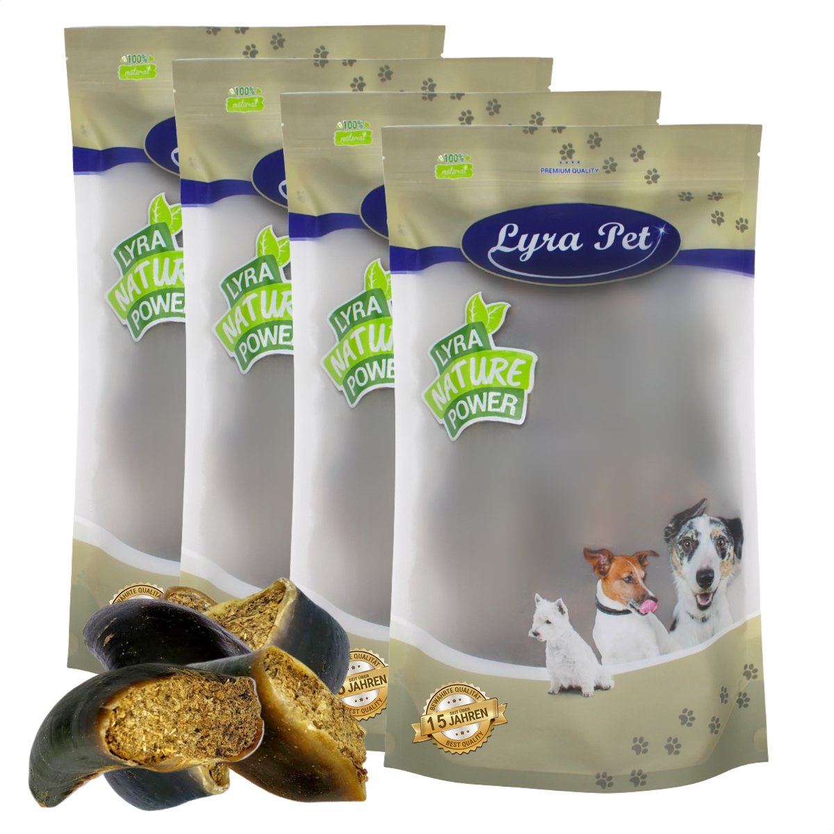 60 stuks. Lyra Pet® Runderhoeven gevuld met pens en lever ca. 7,2 kg