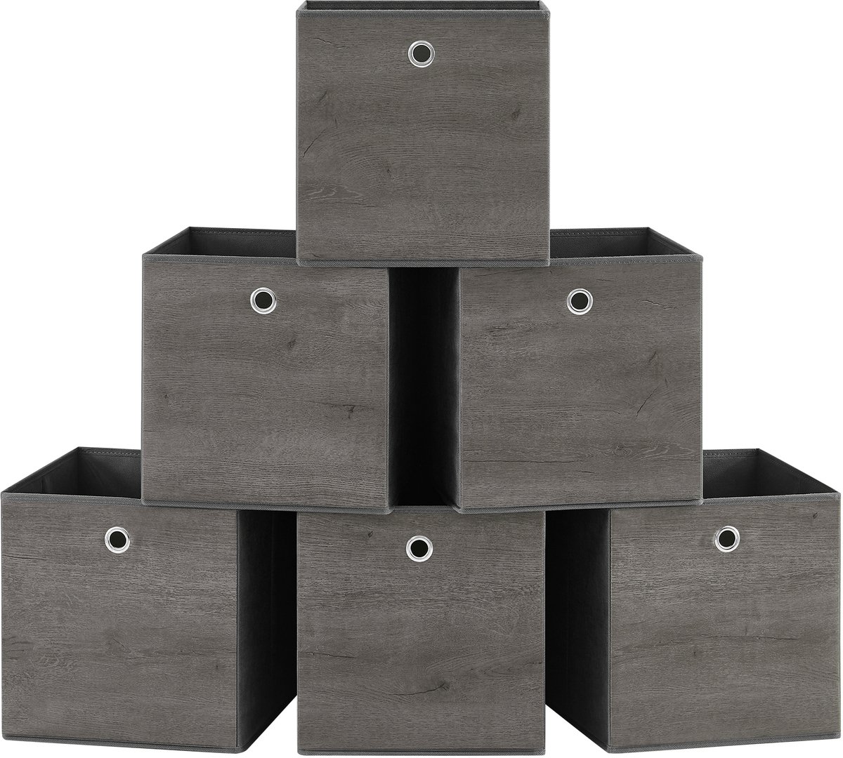 SONGMICS - Opbergbox - Opbergdoos - Set van 6 - Vouwbare Stoffen - Voor Kleding en Organizer in Kast