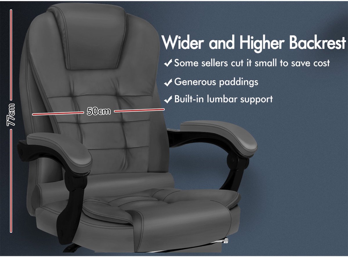 Computer/gaming Ergonomische Bureaustoel met Massagemodi - afbeelding 2