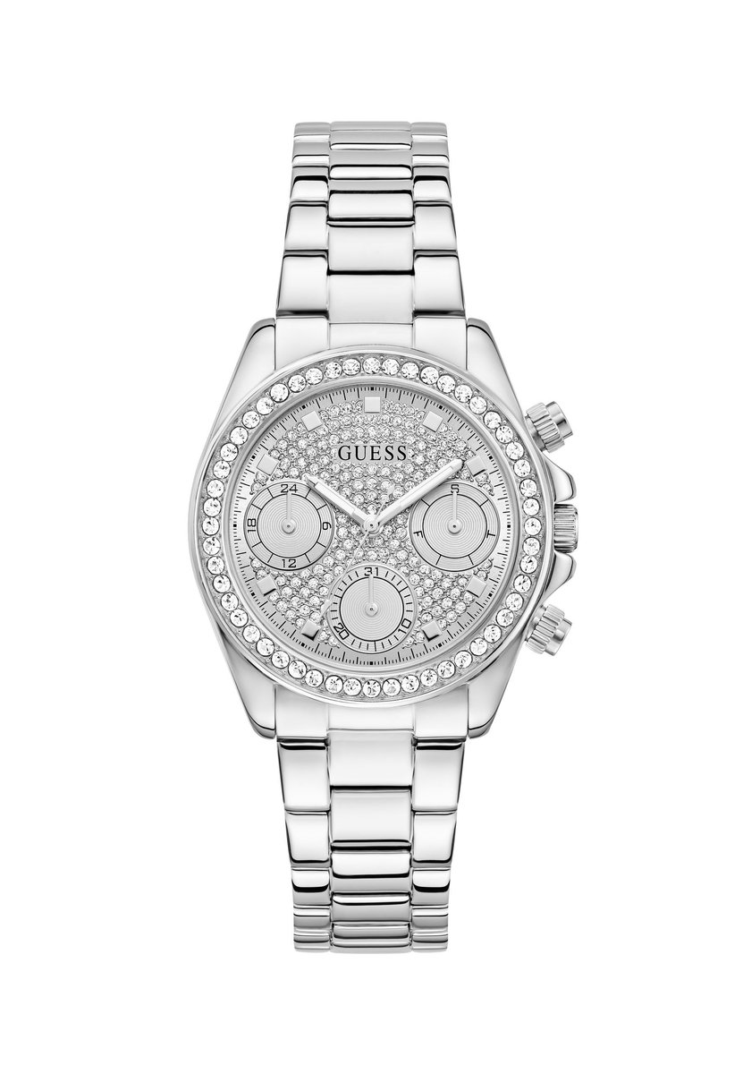 Guess Victoria Quartz Analoog Horloge Silver Tone Kast: 100% Roestvrij Staal | Armband: 100% Roestvrij Staal 36 mm GW1037L1, GW1037L2