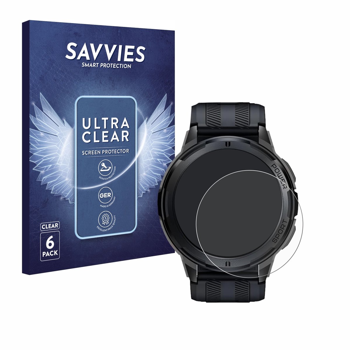 Savvies - Screenprotector voor Oukitel BT10 1.43" - Folie Beschermfolie transparant 6 Stuks