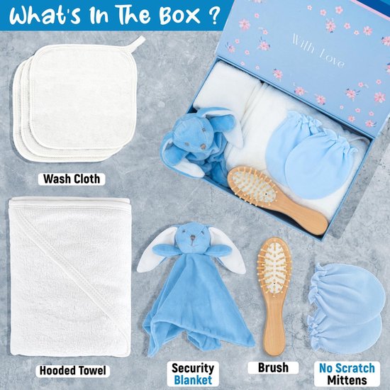 Luxe Babycadeauset Jongen - Essentiële Pasgeboren Benodigdheden en Cadeaumand van LUXE. — afbeelding 4