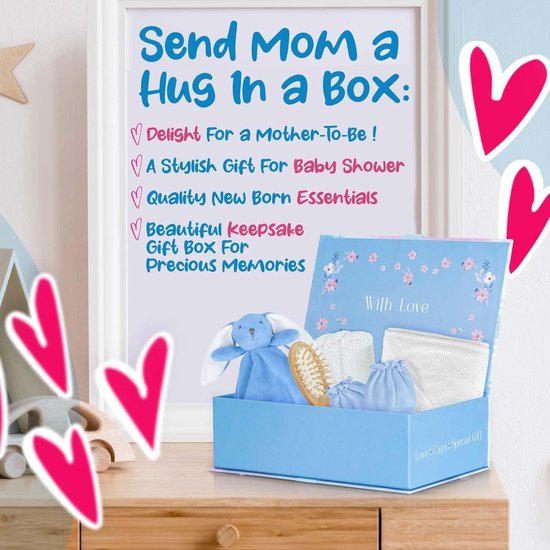 Luxe Babycadeauset Jongen - Essentiële Pasgeboren Benodigdheden en Cadeaumand van LUXE. — afbeelding 2
