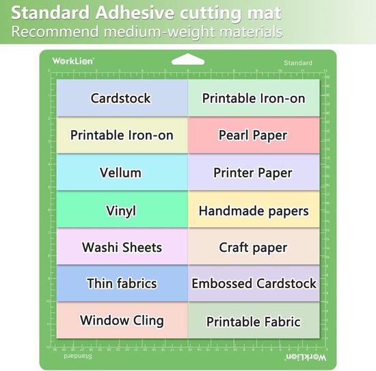 Snijmat StandaardGrip voor Cricut: (30 x 30 cm, 5 matten) Explore One/Air/Air 2/Maker standaard zelfklevende kleverige antislip duurzame knutselmat - vervangende accessoires — afbeelding 4