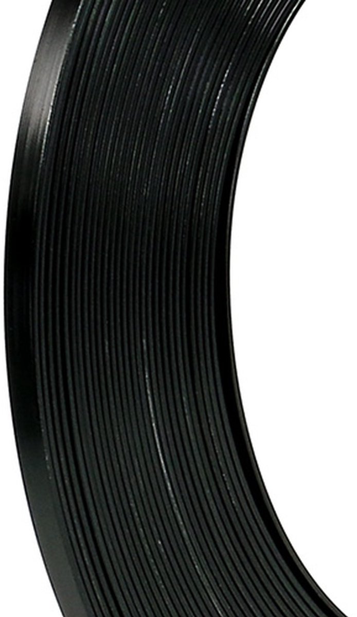 Aluminium plat draad, zwart, decoratief knutseldraad, 5mm x 10m