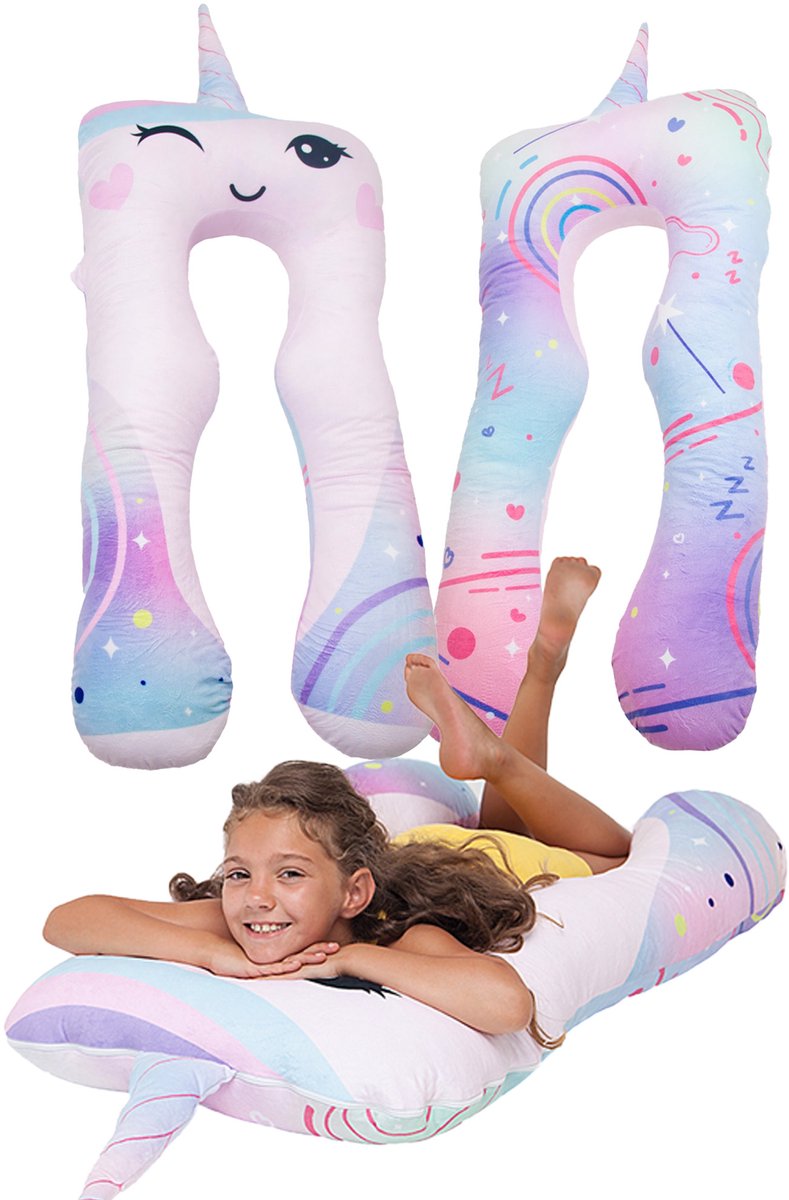 KomfortKissen™ Kids - Ergonomisch Kinderkussen - Multifunctioneel - Hoogwaardig - Knuffelzacht en Veilig - Creatieve Ontspanning