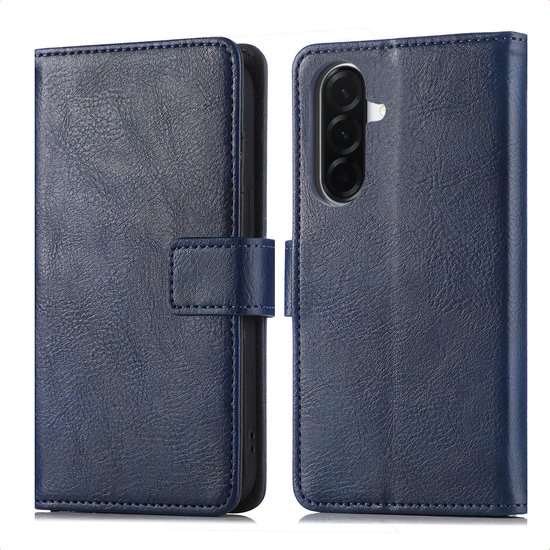 Étui imoshion - Compatible avec Samsung Galaxy A57 (5G) - Bookcase Luxe - Bleu foncé