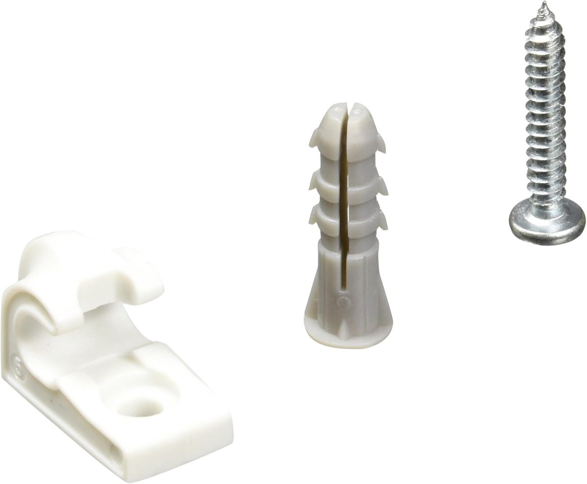 Muur Clips - Paneel Bevestigers - Stevig Ophangen - Voor Massieve Wanden - 12 Stuks Wit