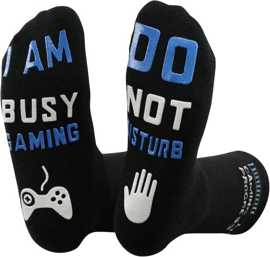 Grappige Gamer Sokken Do Not Disturb I'm Gaming - Comfortabel Katoen - Antislip Ontwerp - Uniek Cadeau voor Spelers — afbeelding 2