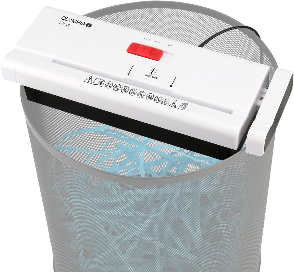 Strip shredder voor 6 vel met telescopische arm en automatische start