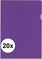 20x Dossier d'insertion violet format A4 21 x 30 cm - Fournitures de bureau