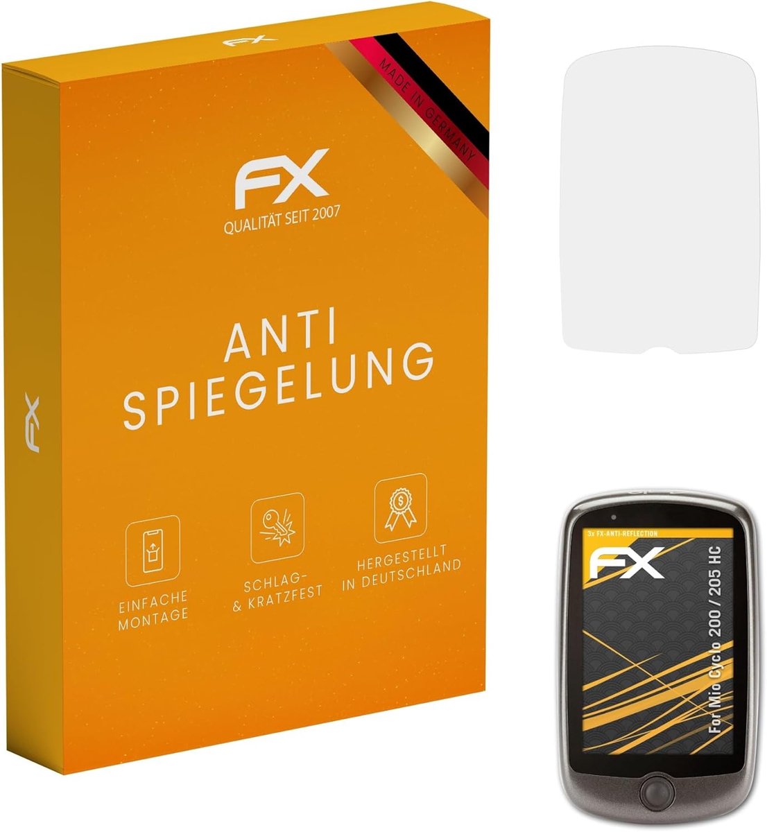 Anti-reflecterende beschermfolie voor Mio Cyclo 200 205 HC - 3 stuks