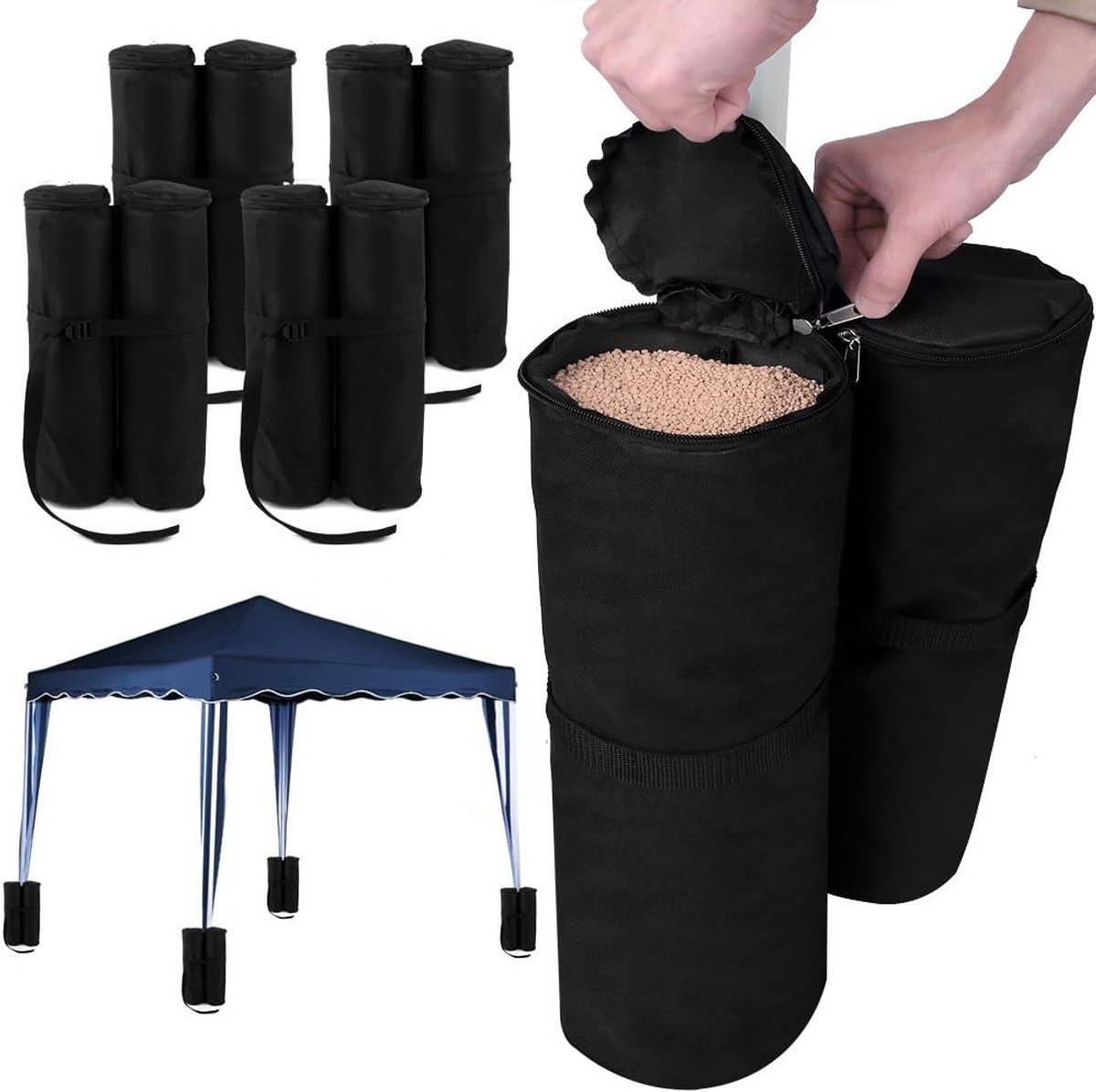Set van 4 Vulbare Partytent Gewichten voor Extra Stabiliteit
