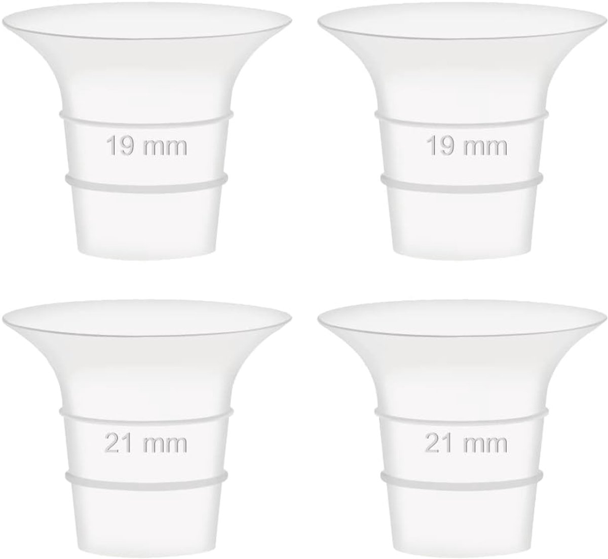 Borstpomp Inzetstukken 19mm en 21mm voor Elvie Elektrische Kolf en Draagbare Beker