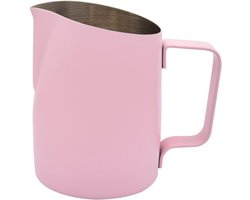 Opschuimkan Melk - Koffie Kan - Latte Art Maken - Roestvrij Staal - 420 ml - Roze