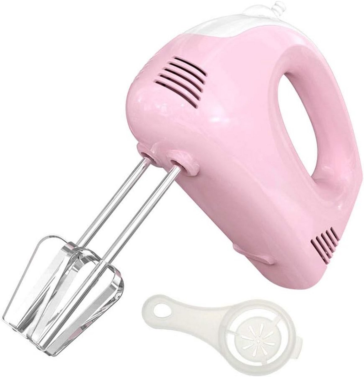 Elektrische handmixer 120W - 5 snelheden - 2 roerstaven - roze