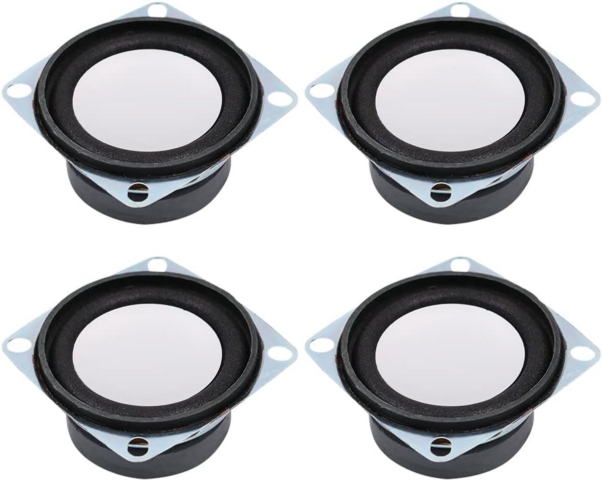 Vierkante Micro Speakers - Audio Componenten - DIY Audio Projecten - Set van 4 - 2 Inch - Zwart of Donkergrijs