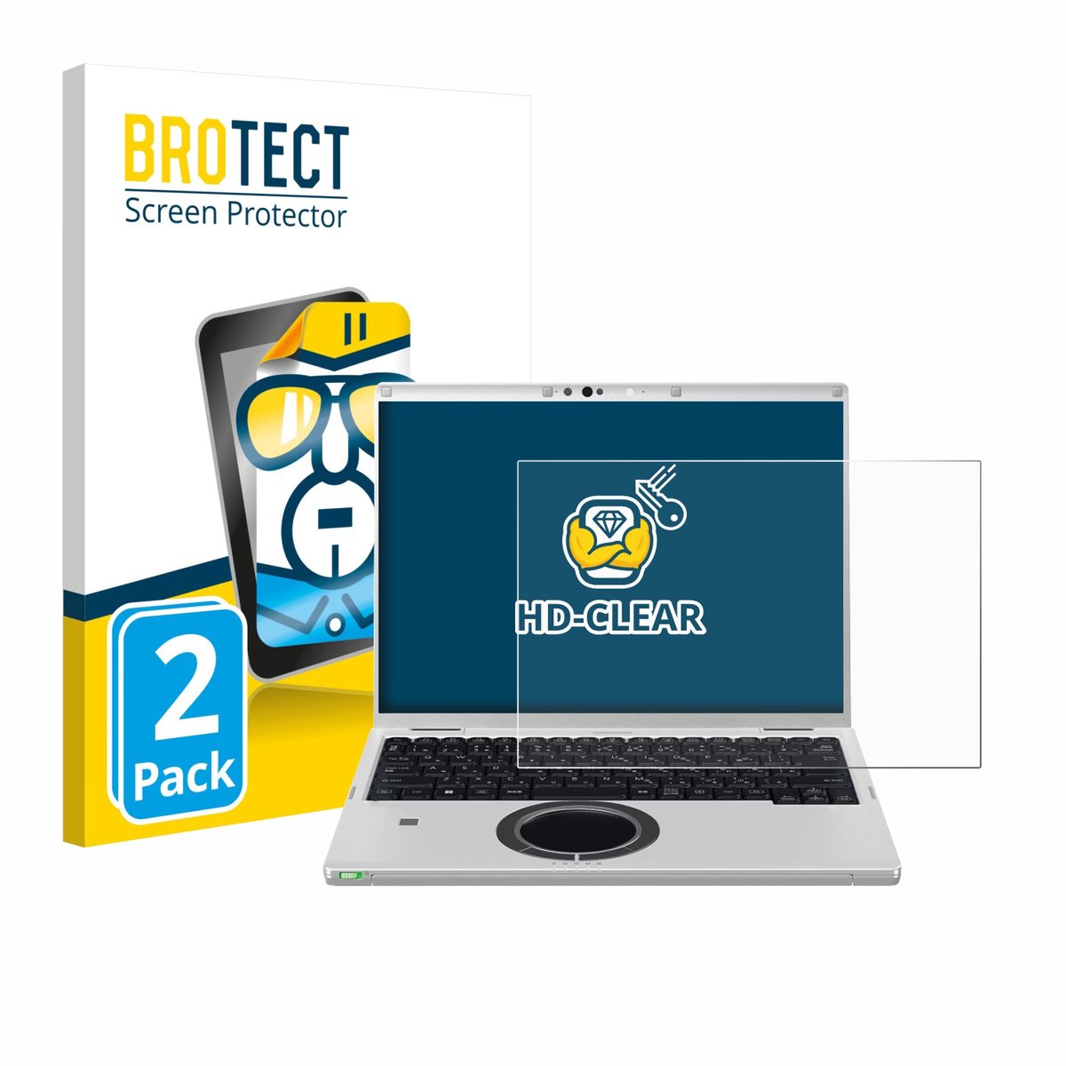 BROTECT - Screenprotector voor Panasonic CF-FV3 - Folie Beschermfolie transparant 2 Stuks