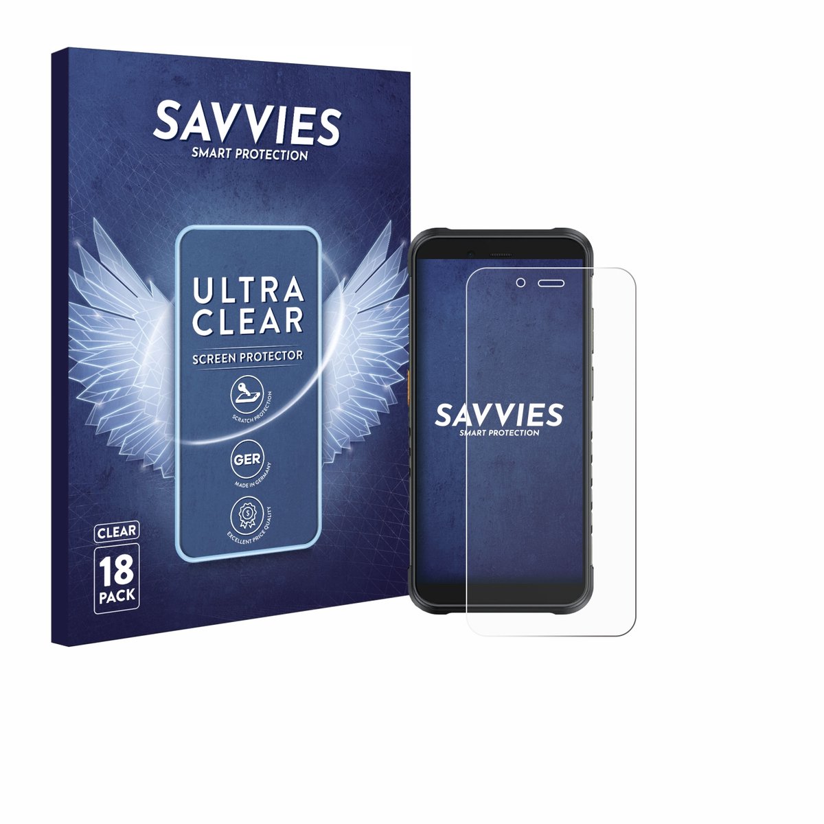 Savvies - Screenprotector voor Ulefone RugKing - Folie Beschermfolie transparant 18 Stuks