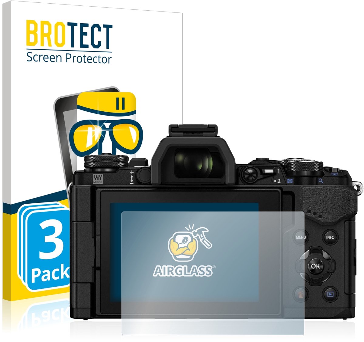 Screenprotector 3 Stuks voor Olympus OM-D E-M5 Mark II Beschermglas transparant